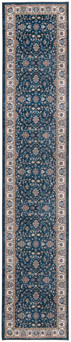 Casablanca Tapestry Collection Area Rug -  Marrakech (Egyptian Blue) Runner Egyptian Blue  lifestyle 32