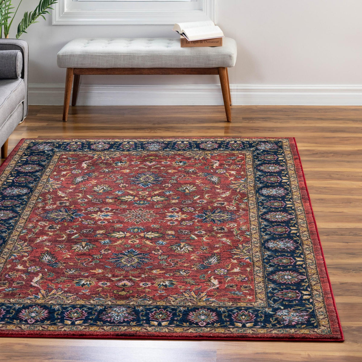 Casablanca Tapestry Collection Area Rug -  Marrakech (Classic Red) Rectangle Classic Red  lifestyle 14