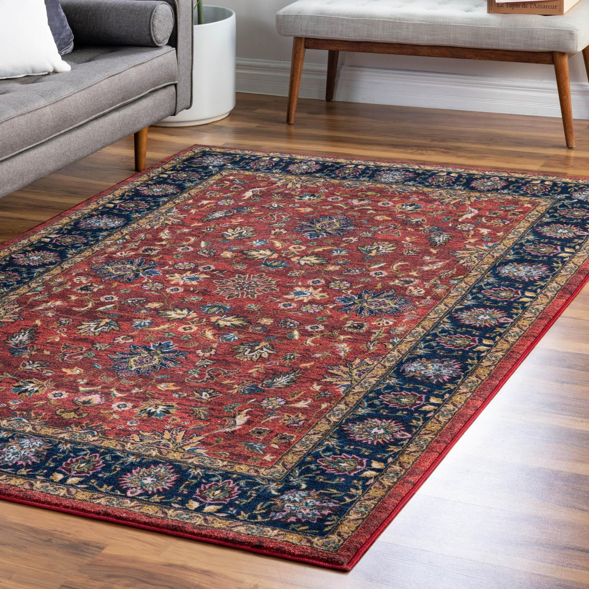 Casablanca Tapestry Collection Area Rug -  Marrakech (Classic Red) Rectangle Classic Red  lifestyle 15