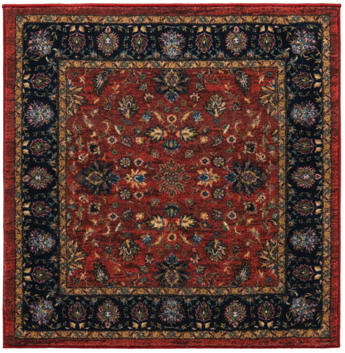 Casablanca Tapestry Collection Area Rug -  Marrakech (Classic Red) Square Classic Red  lifestyle 16