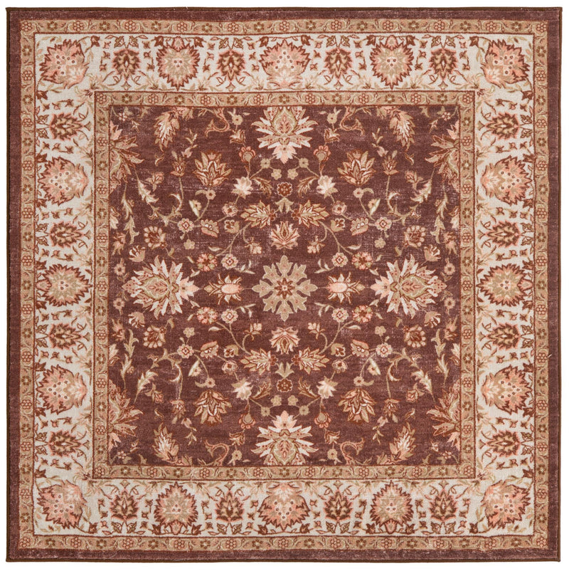 Casablanca Tapestry Collection Area Rug -  Marrakech (Coffee Brown) Square Coffee Brown  lifestyle 18