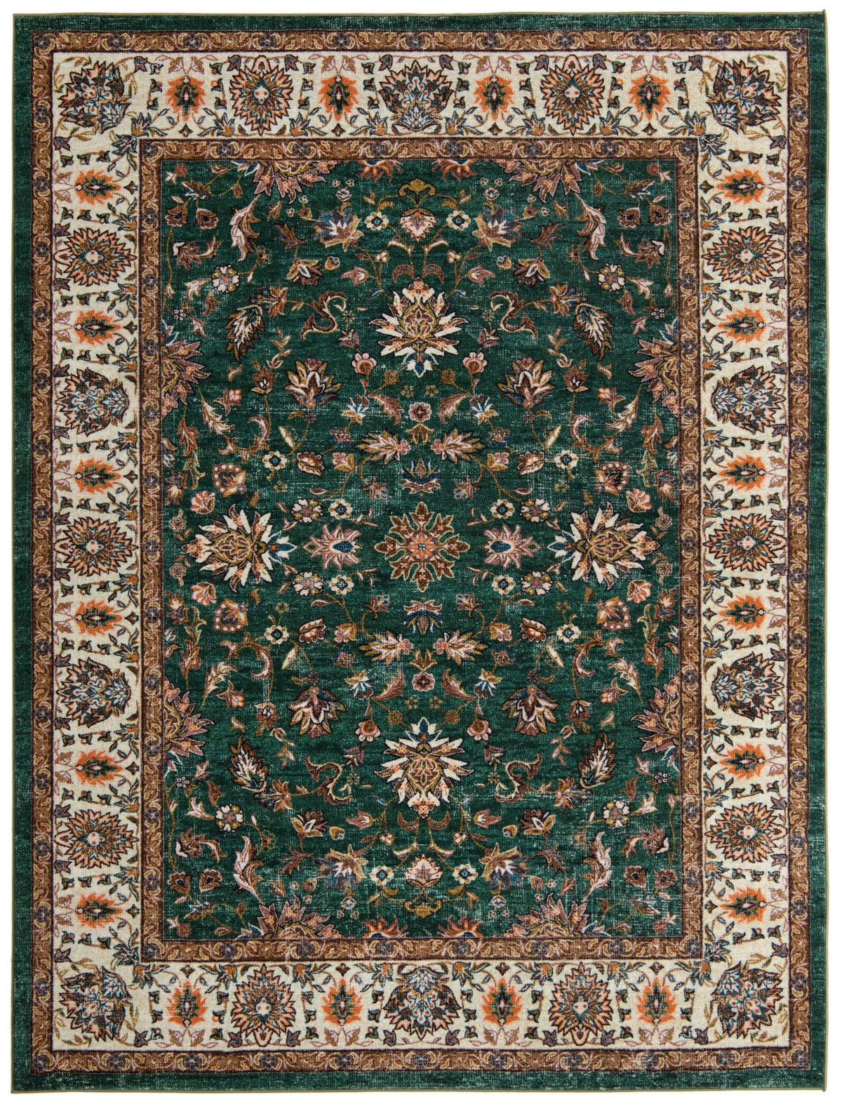 Casablanca Tapestry Collection Area Rug -  Marrakech (Emerald Green) Rectangle Emerald Green Main