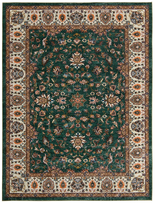 Casablanca Tapestry Collection Area Rug -  Marrakech (Emerald Green) Rectangle Emerald Green Main