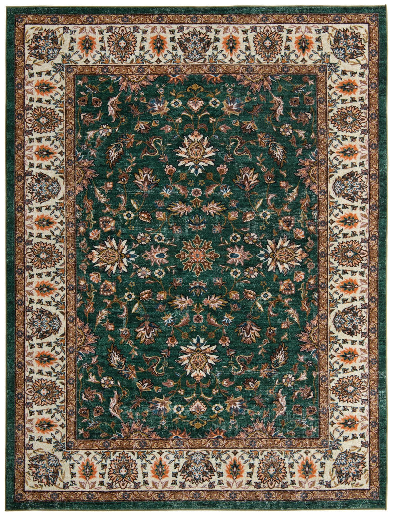 Casablanca Tapestry Collection Area Rug -  Marrakech (Emerald Green) Rectangle Emerald Green Main