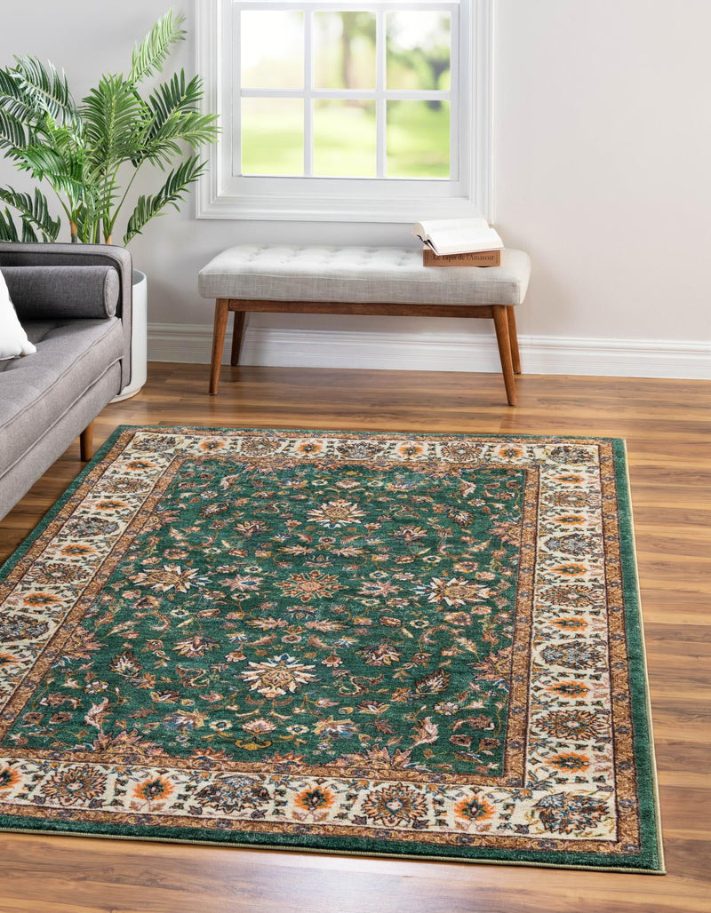 Casablanca Tapestry Collection Area Rug -  Marrakech (Emerald Green) Rectangle Emerald Green  lifestyle 2