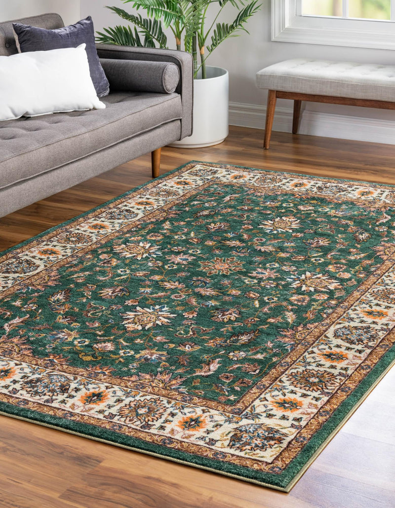 Casablanca Tapestry Collection Area Rug -  Marrakech (Emerald Green) Rectangle Emerald Green  lifestyle 3