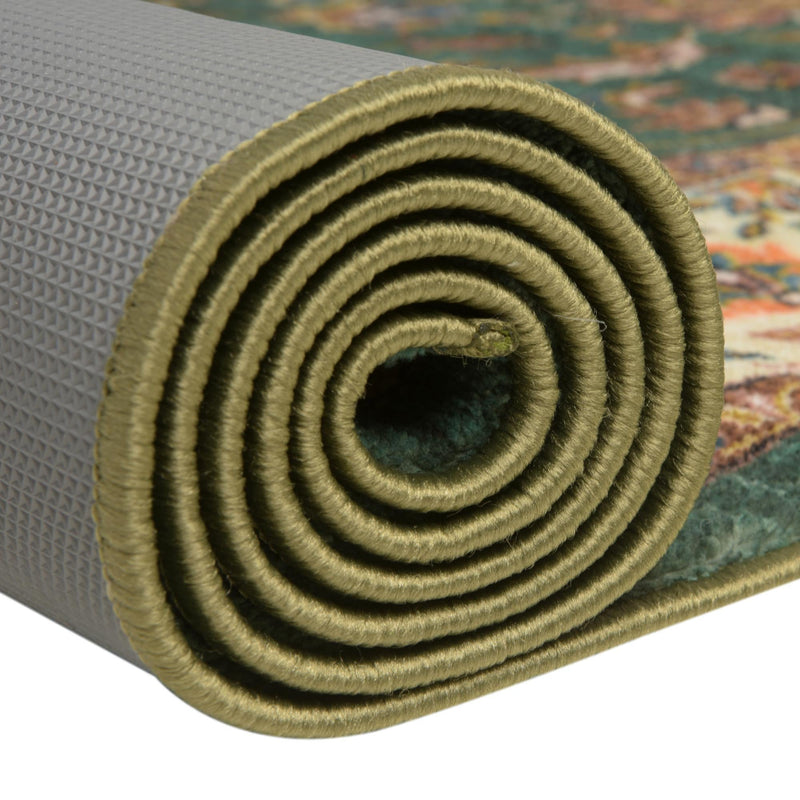 Casablanca Tapestry Collection Area Rug -  Marrakech (Emerald Green) Rectangle Emerald Green  lifestyle 11