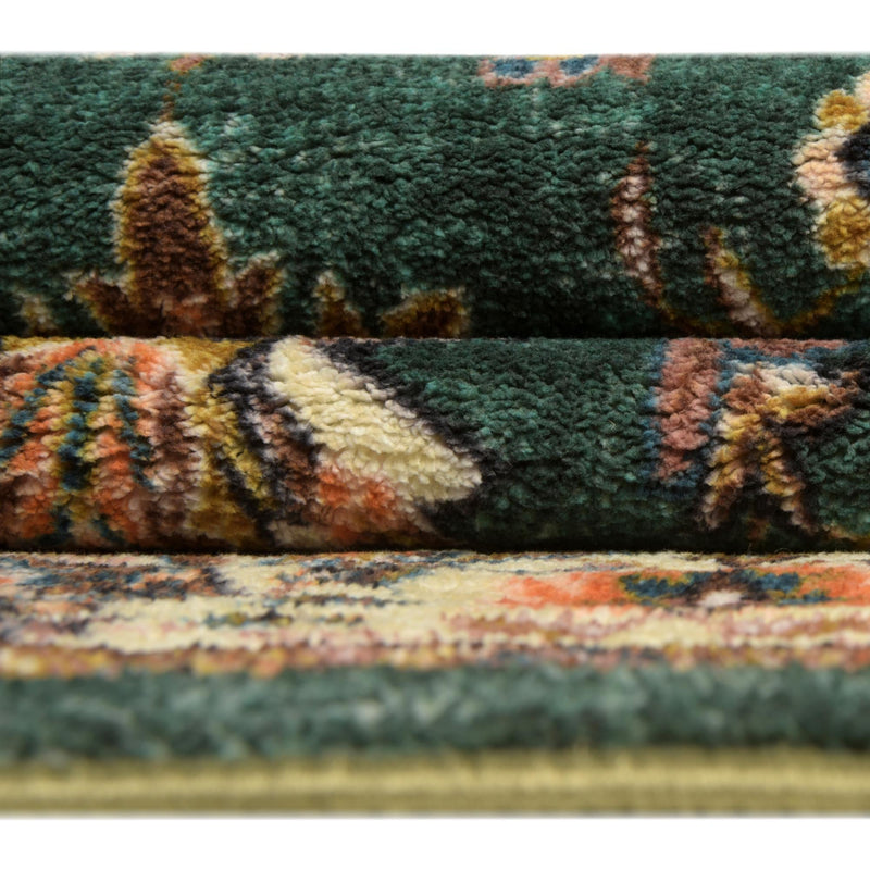 Casablanca Tapestry Collection Area Rug -  Marrakech (Emerald Green) Rectangle Emerald Green  lifestyle 13