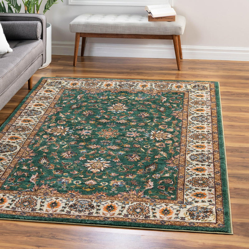 Casablanca Tapestry Collection Area Rug -  Marrakech (Emerald Green) Rectangle Emerald Green  lifestyle 14