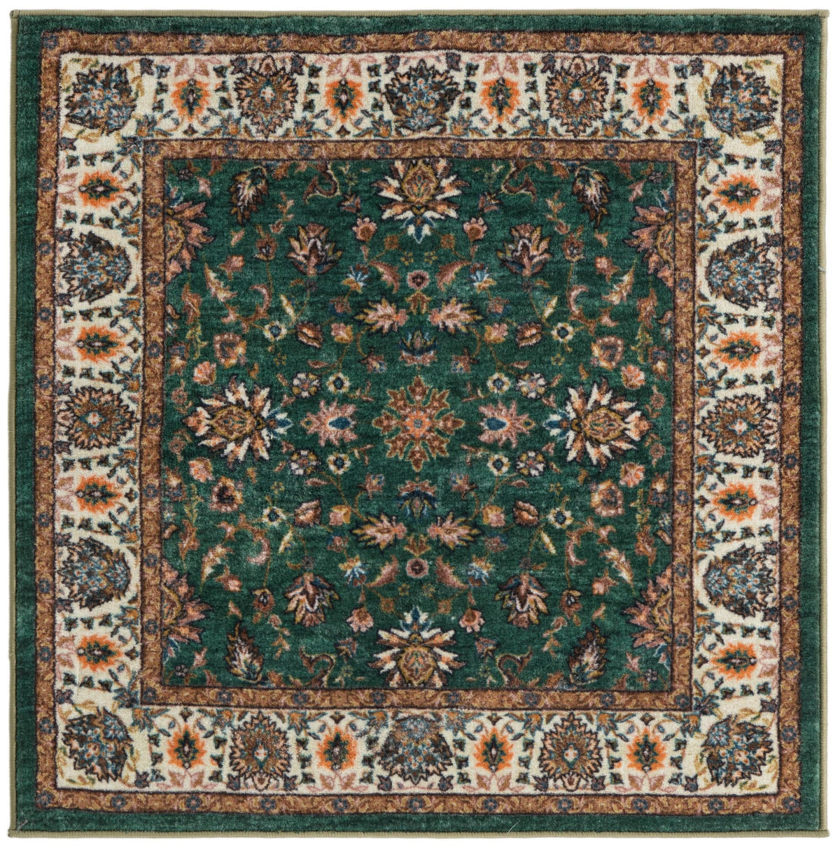 Casablanca Tapestry Collection Area Rug -  Marrakech (Emerald Green) Square Emerald Green  lifestyle 16