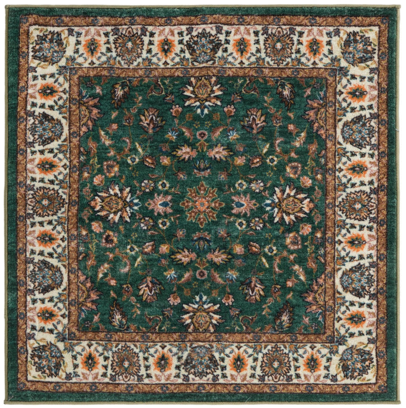 Casablanca Tapestry Collection Area Rug -  Marrakech (Emerald Green) Square Emerald Green  lifestyle 16