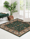 Casablanca Tapestry Collection Area Rug -  Marrakech (Emerald Green) Square Emerald Green  lifestyle 20