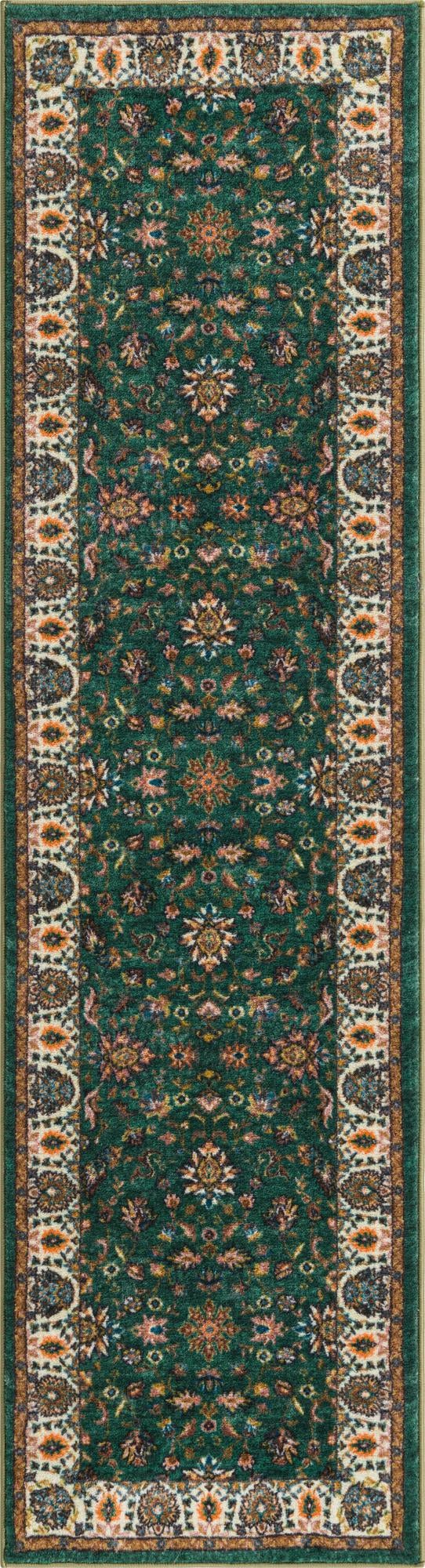 Casablanca Tapestry Collection Area Rug -  Marrakech (Emerald Green) Runner Emerald Green  lifestyle 33