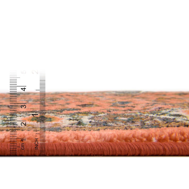 Casablanca Tapestry Collection Area Rug -  Marrakech (Salmon) Rectangle Salmon  lifestyle 4