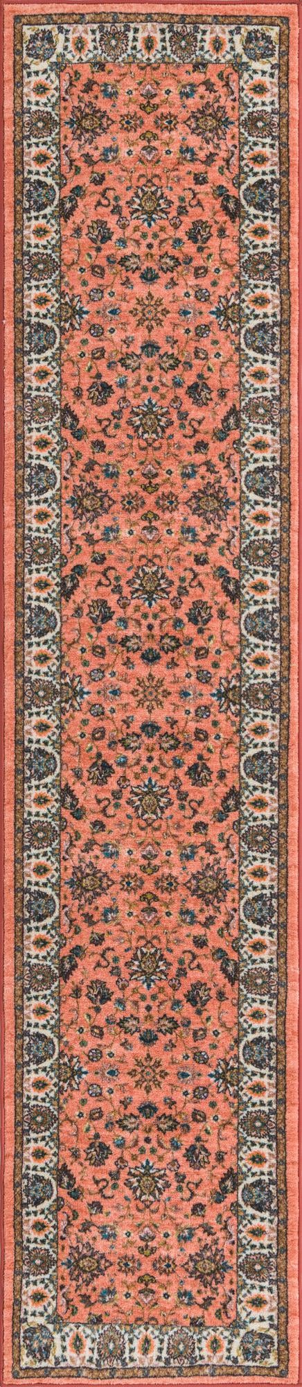 Casablanca Tapestry Collection Area Rug -  Marrakech (Salmon) Runner Salmon  lifestyle 21