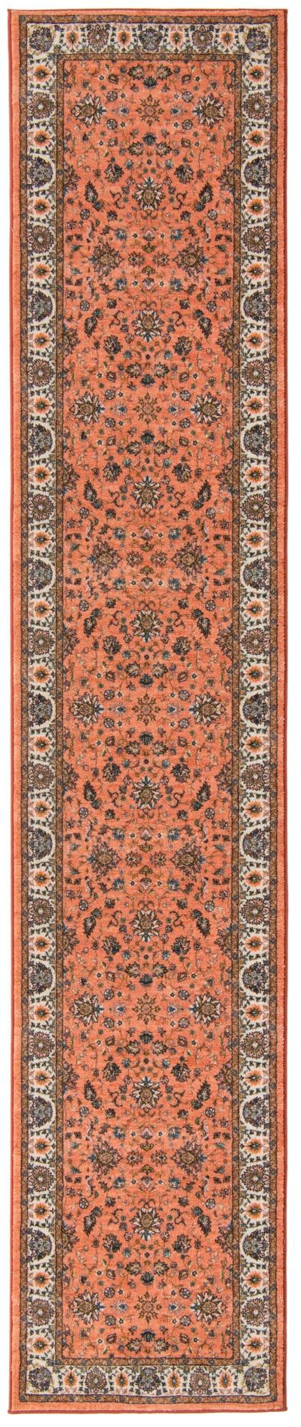 Casablanca Tapestry Collection Area Rug -  Marrakech (Salmon) Runner Salmon Pink  lifestyle 35