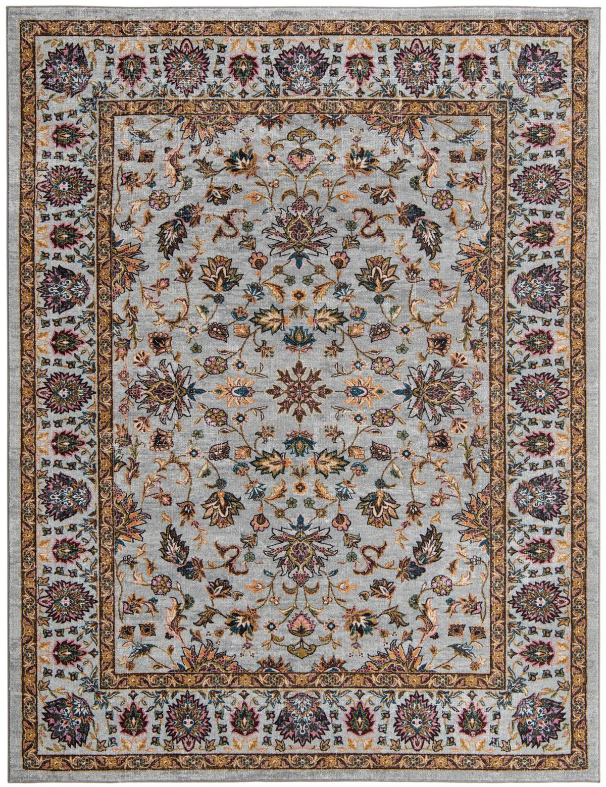 Casablanca Tapestry Collection Area Rug -  Marrakech (Cloud Gray) Rectangle Cloud Gray Main