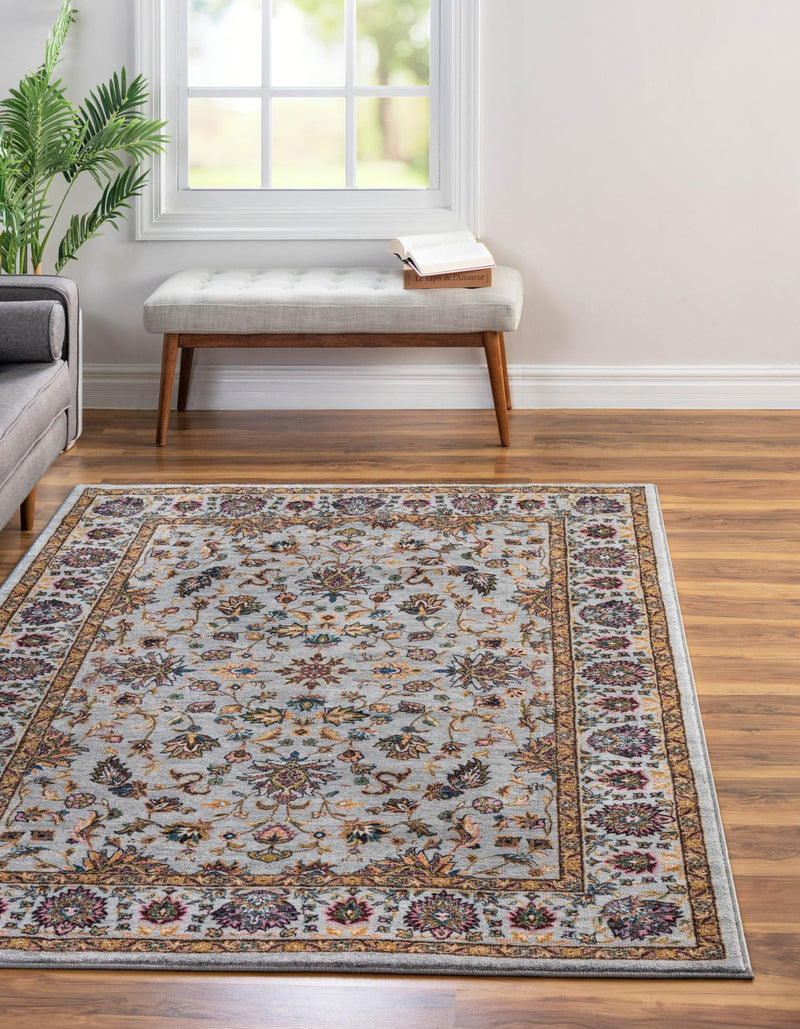 Casablanca Tapestry Collection Area Rug -  Marrakech (Cloud Gray) Rectangle Cloud Gray  lifestyle 2