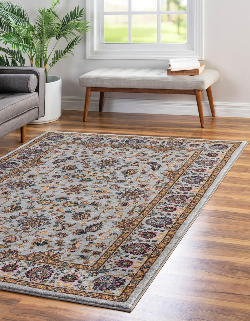 Casablanca Tapestry Collection Area Rug -  Marrakech (Cloud Gray) Rectangle Cloud Gray  lifestyle 3