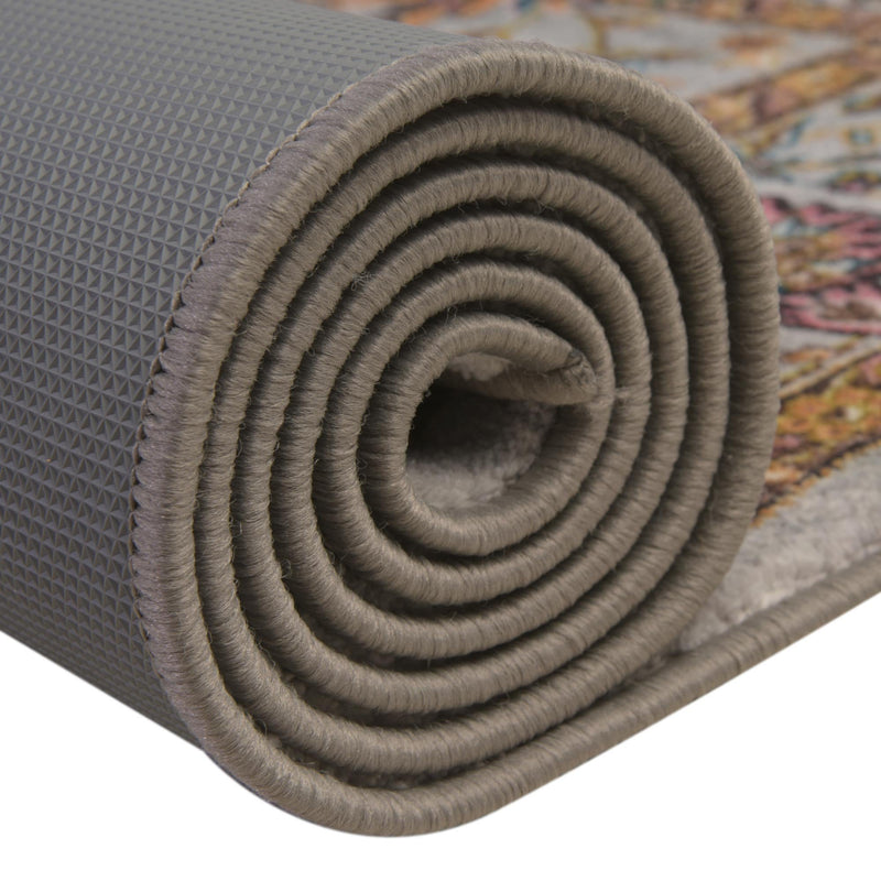 Casablanca Tapestry Collection Area Rug -  Marrakech (Cloud Gray) Rectangle Cloud Gray  lifestyle 11