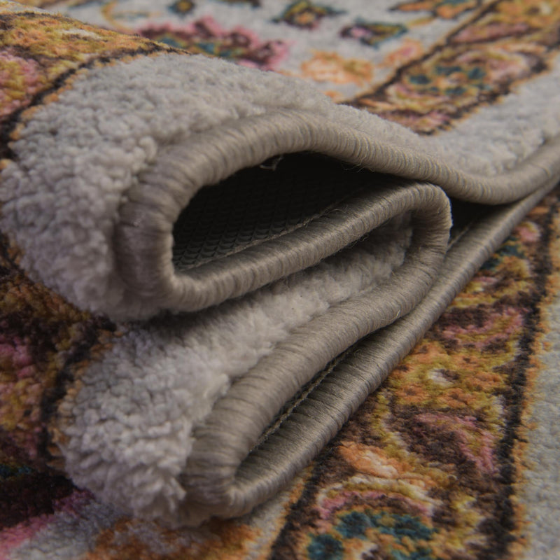 Casablanca Tapestry Collection Area Rug -  Marrakech (Cloud Gray) Rectangle Cloud Gray  lifestyle 12
