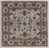 Casablanca Tapestry Collection Area Rug -  Marrakech (Cloud Gray) Square Cloud Gray  lifestyle 16
