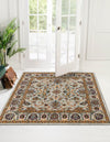 Casablanca Tapestry Collection Area Rug -  Marrakech (Cloud Gray) Square Cloud Gray  lifestyle 18