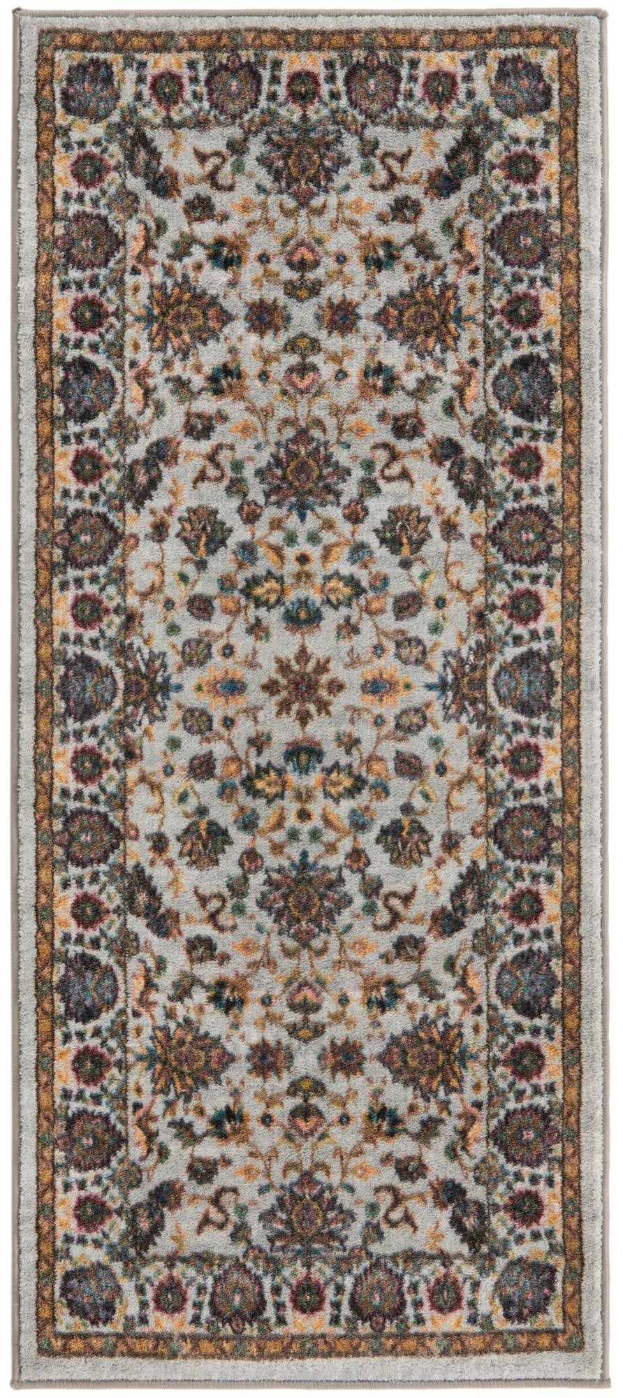 Casablanca Tapestry Collection Area Rug -  Marrakech (Cloud Gray) Runner Cloud Gray  lifestyle 17