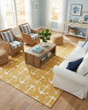 Seaside Haven Rugs Collection Area Rug - Sapphire (Yellow) Rectangle Yellow  lifestyle 17