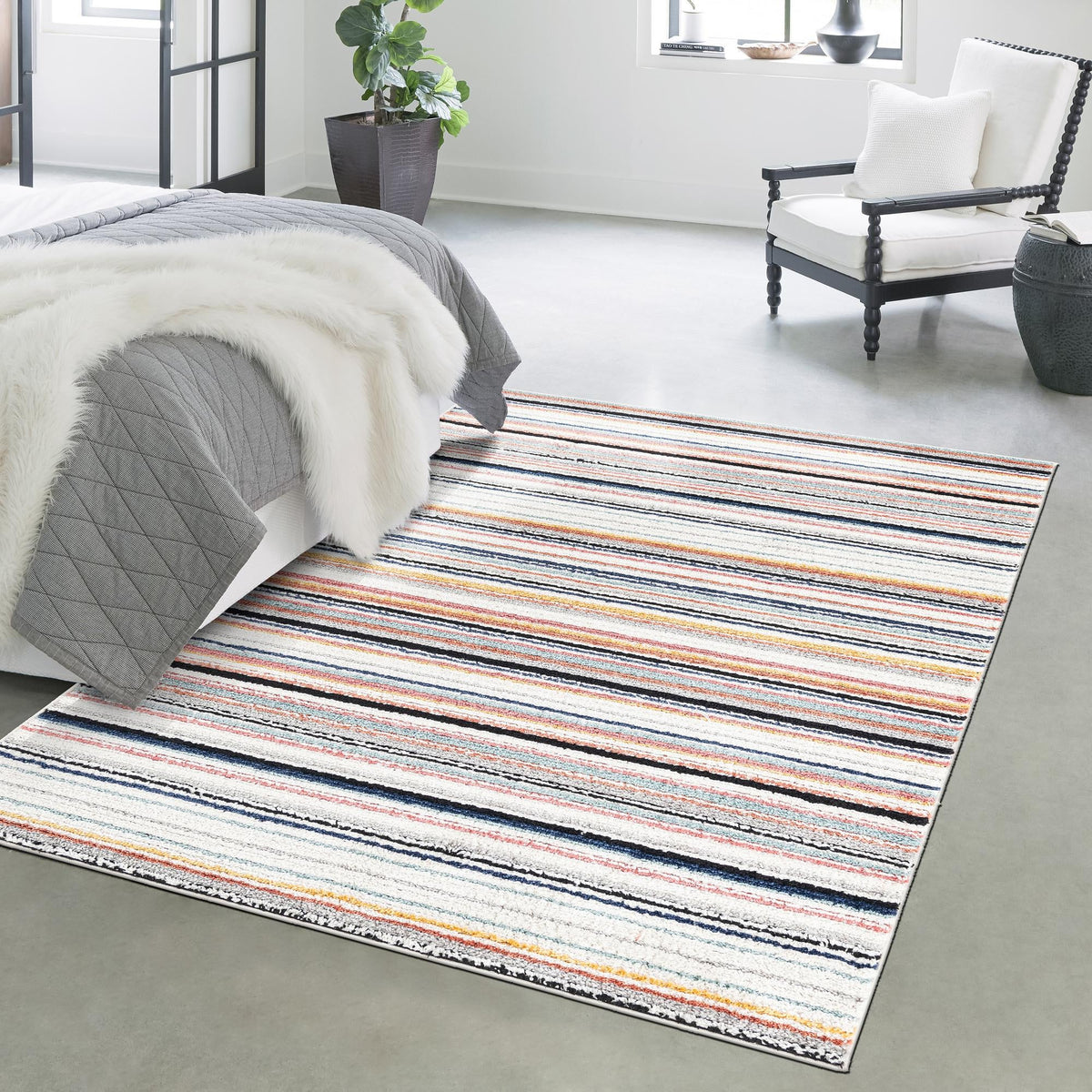 Marrakech Mosaic Collection Area Rug - Casablanca Rectangle Ivory  lifestyle 18