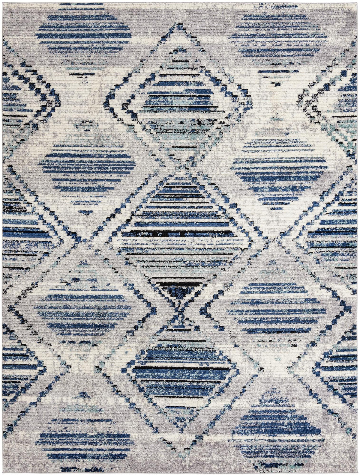 Marrakech Mosaic Collection Area Rug -  Atlas Rectangle Blue Gray Main
