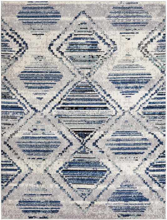 Marrakech Mosaic Collection Area Rug -  Atlas Rectangle Blue Gray Main