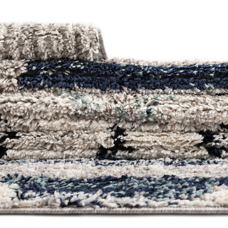 Marrakech Mosaic Collection Area Rug -  Atlas Rectangle Blue Gray  lifestyle 13