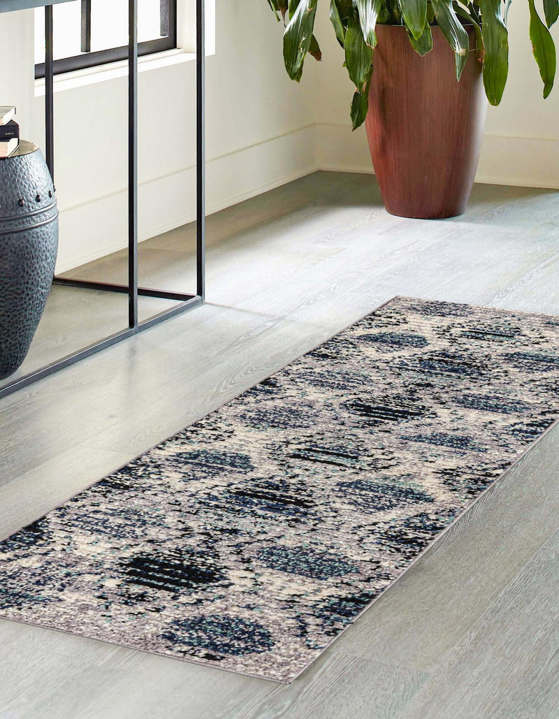 Marrakech Mosaic Collection Area Rug -  Atlas Runner Blue Gray  lifestyle 24