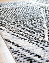 Marrakech Mosaic Collection Area Rug -  Medina Rectangle Black and White  lifestyle 6
