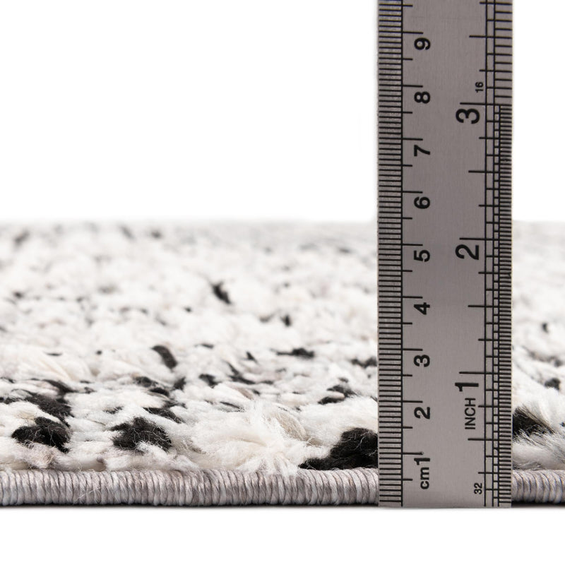 Marrakech Mosaic Collection Area Rug -  Medina Rectangle Black and White  lifestyle 6