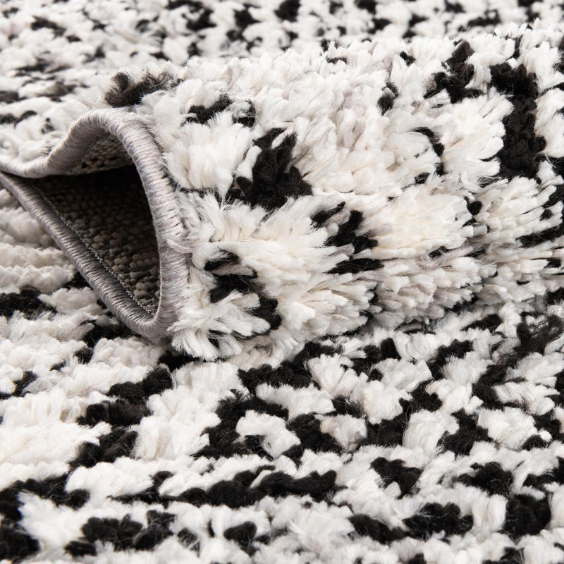 Marrakech Mosaic Collection Area Rug -  Medina Rectangle Black and White  lifestyle 7