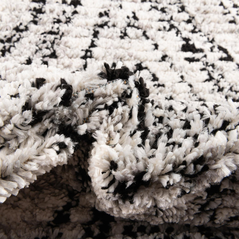 Marrakech Mosaic Collection Area Rug -  Medina Rectangle Black and White  lifestyle 9