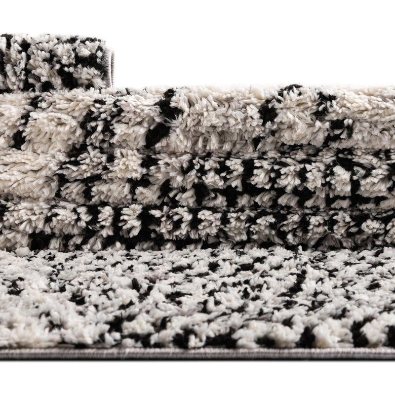Marrakech Mosaic Collection Area Rug -  Medina Rectangle Black and White  lifestyle 15