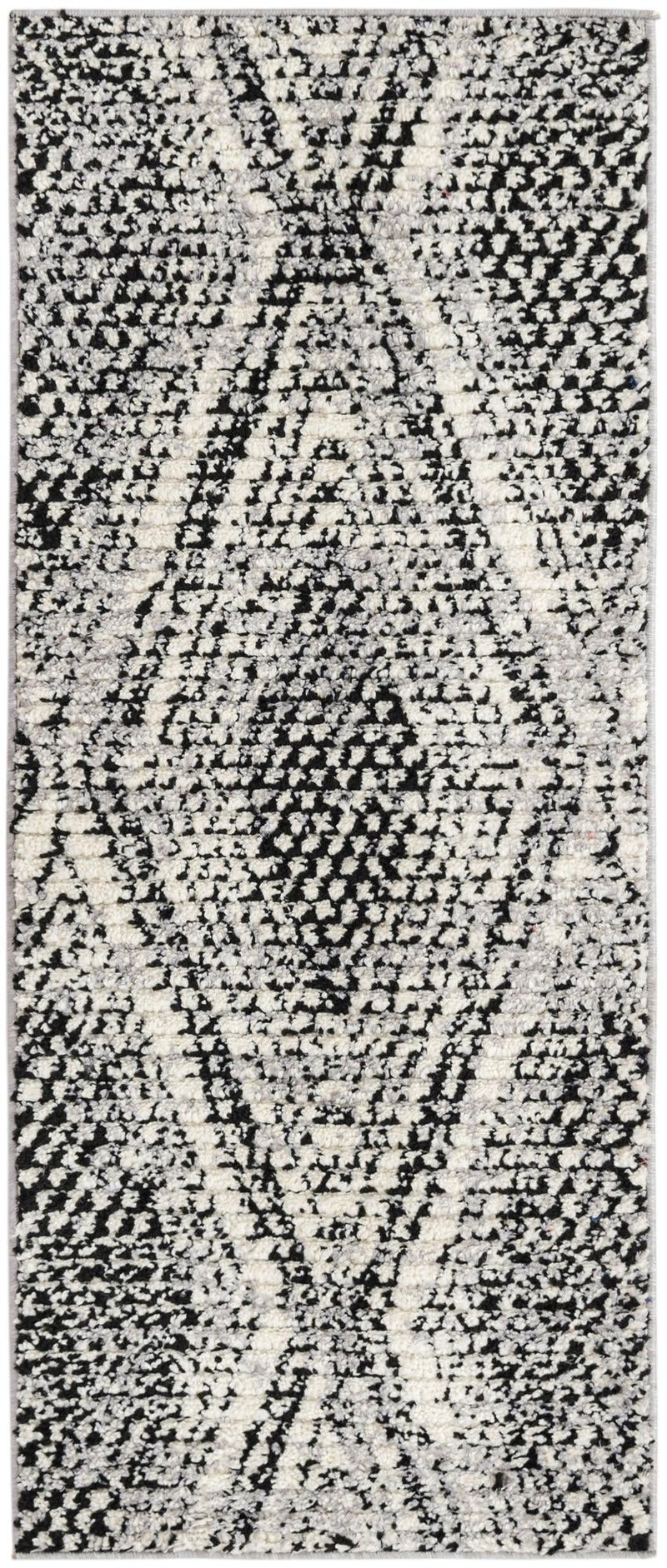 Marrakech Mosaic Collection Area Rug -  Medina Runner Black and White  lifestyle 20