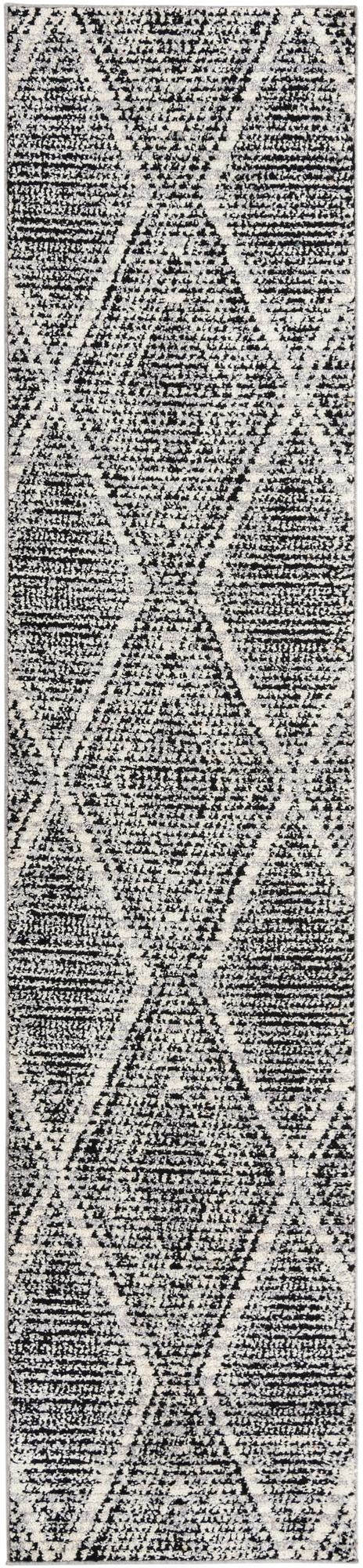 Marrakech Mosaic Collection Area Rug -  Medina Runner Black and White  lifestyle 25