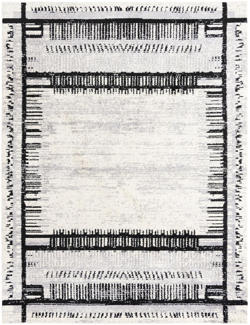 Marrakech Mosaic Collection Area Rug -  Sahara Rectangle Black and White  lifestyle 3