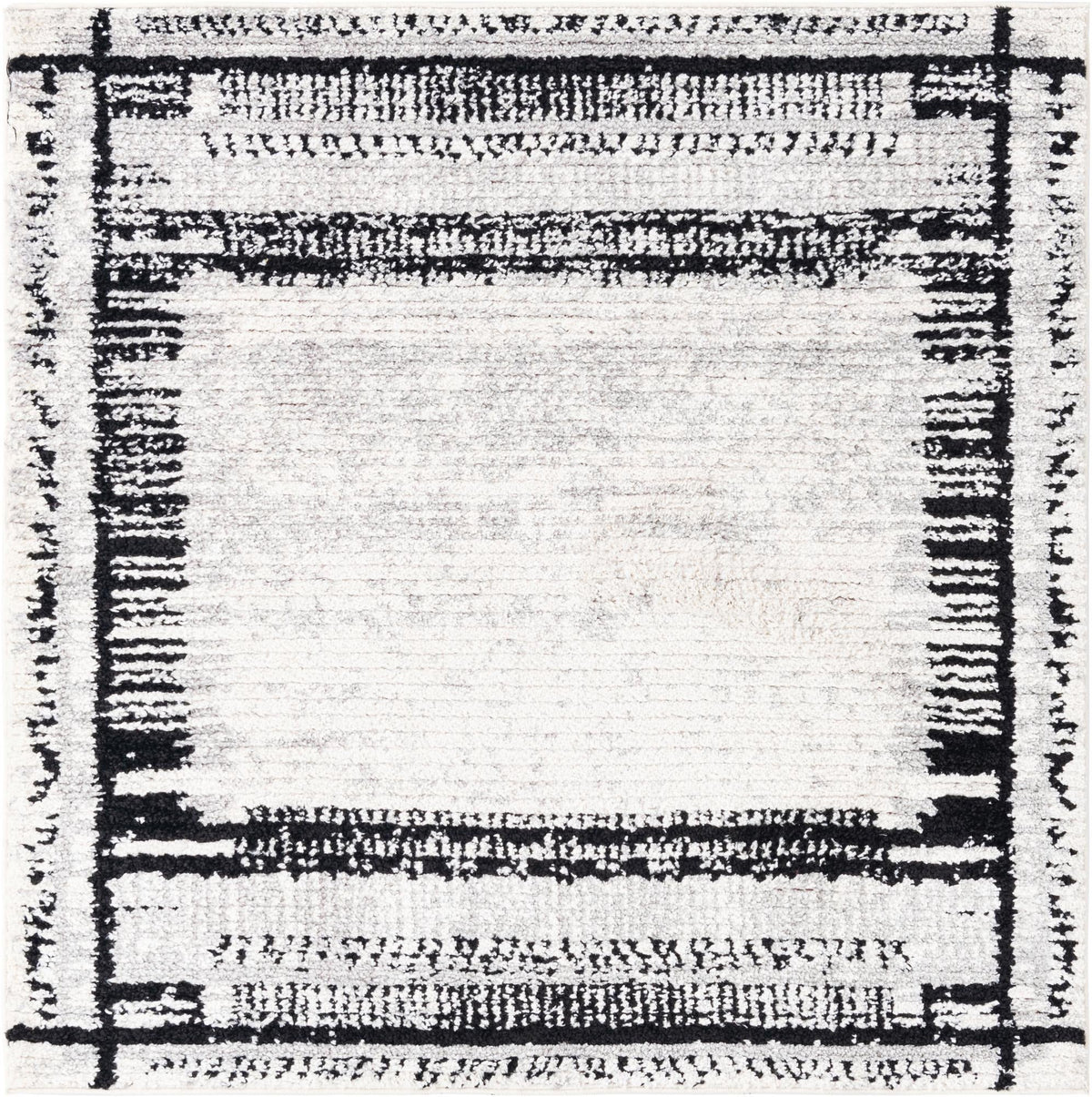 Marrakech Mosaic Collection Area Rug -  Sahara Square Black and White  lifestyle 52