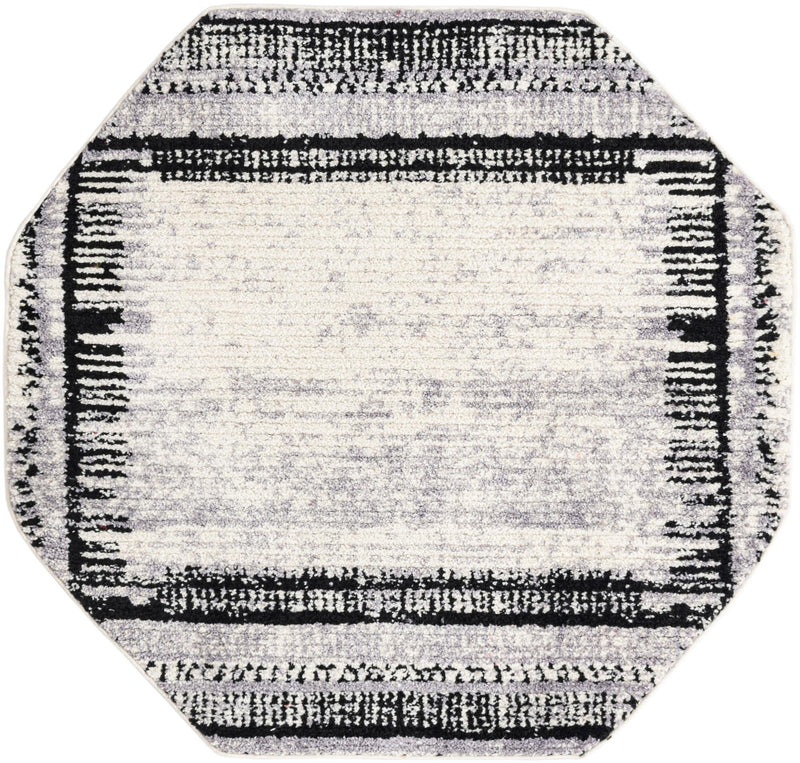 Marrakech Mosaic Collection Area Rug -  Sahara Octagon Black and White  lifestyle 33