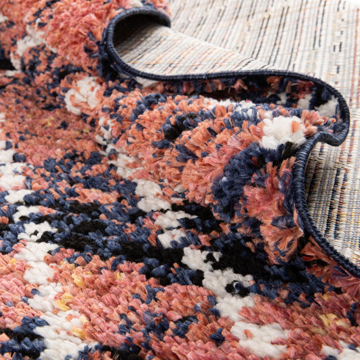 Marrakech Mosaic Collection Area Rug -  Tangier Rectangle Rust Orange  lifestyle 24