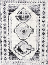 Marrakech Mosaic Collection Area Rug -  Rabat Rectangle Black and White  lifestyle 4