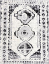 Marrakech Mosaic Collection Area Rug -  Rabat Rectangle Black and White  lifestyle 2