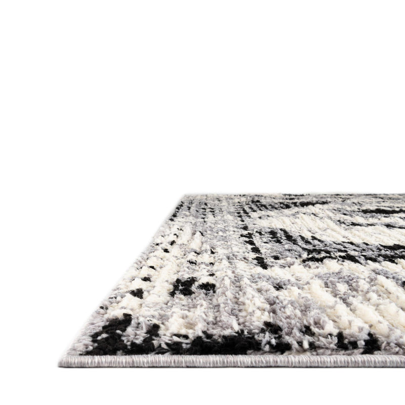 Marrakech Mosaic Collection Area Rug -  Rabat Rectangle Black and White  lifestyle 17