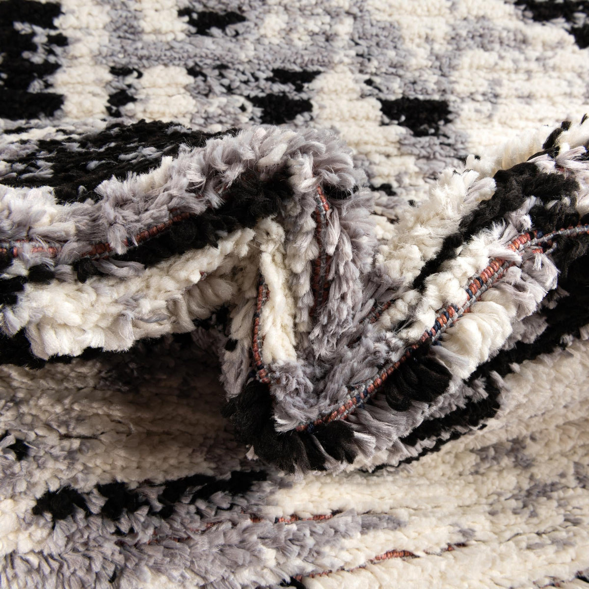 Marrakech Mosaic Collection Area Rug -  Rabat Rectangle Black and White  lifestyle 20