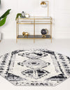 Marrakech Mosaic Collection Area Rug -  Rabat Octagon Black and White  lifestyle 51